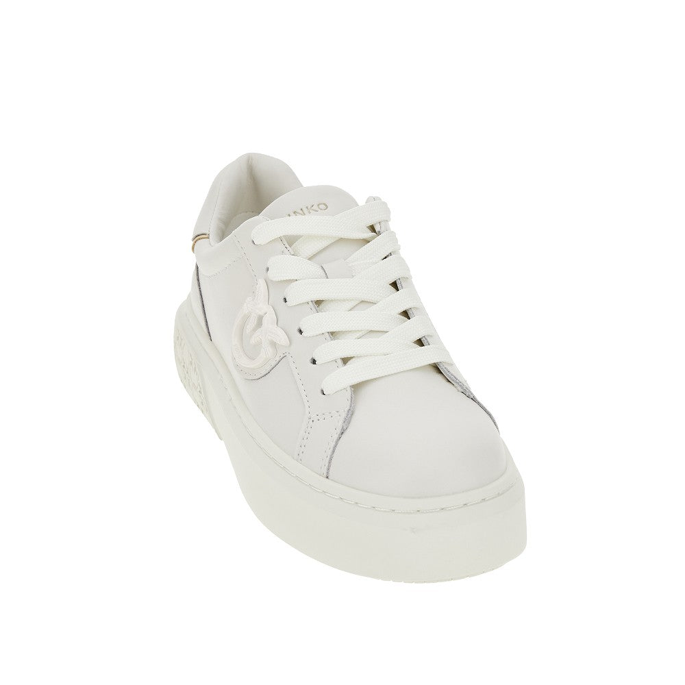 Leather sneakers with Love Birds detail