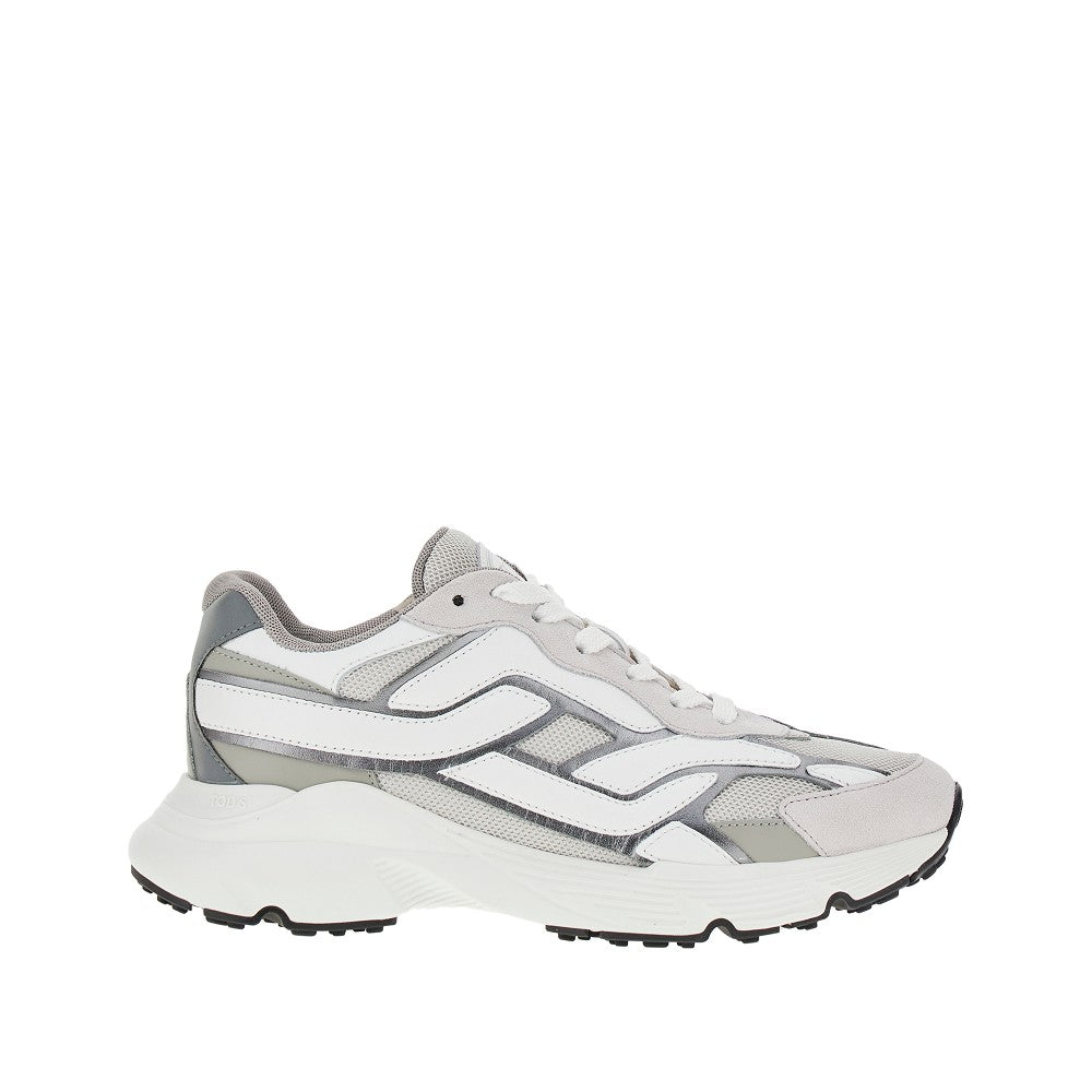 Sneakers in mesh e pelle