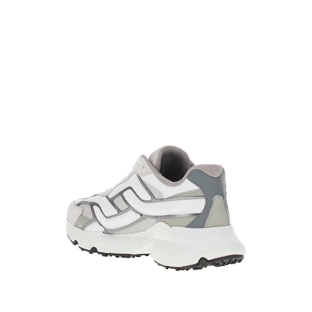 Sneakers in mesh e pelle