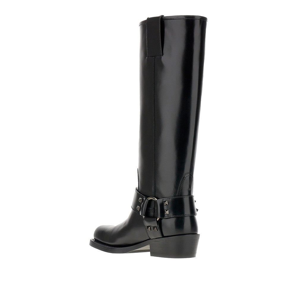 Stivali Biker 'Rockstud' in pelle