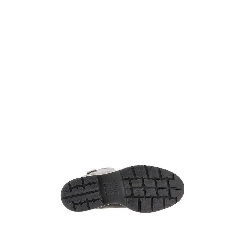 Stivali in pelle con logo