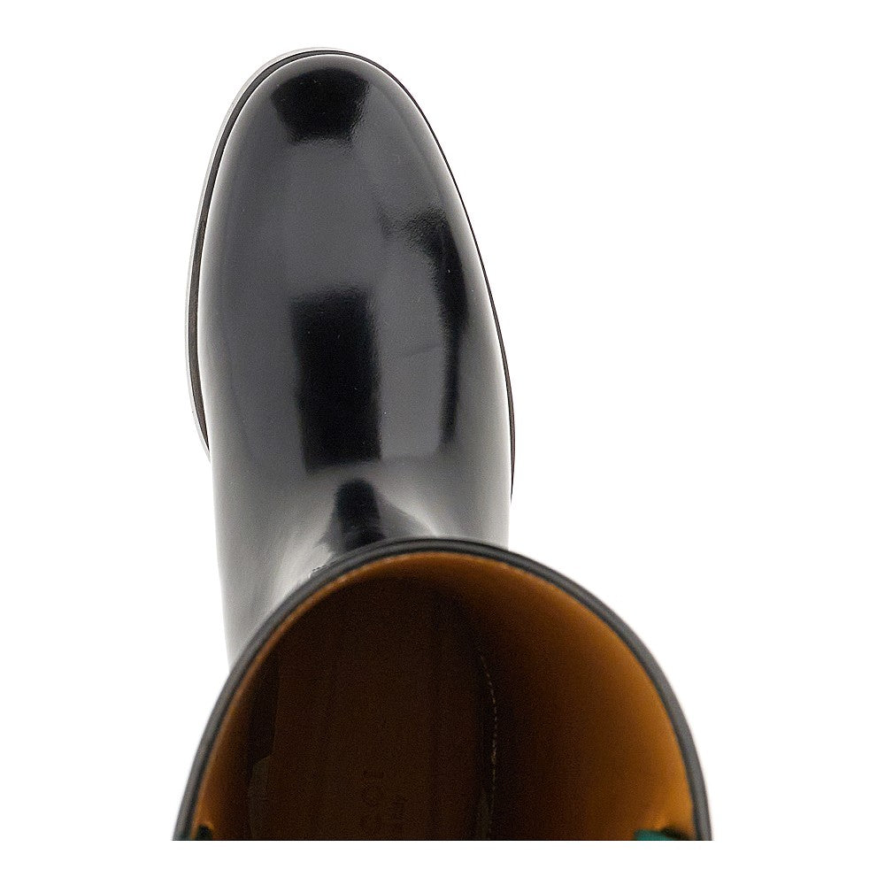 Brushed leather 'Horsebit' boots