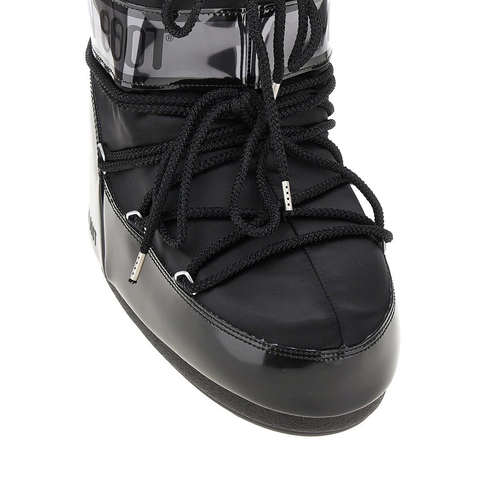 'Icon Low Glance' satin boots