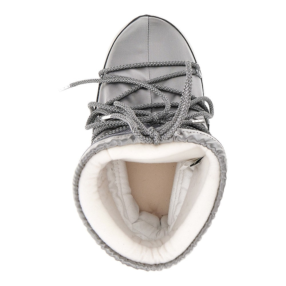 'Icon Low Glance' satin boots