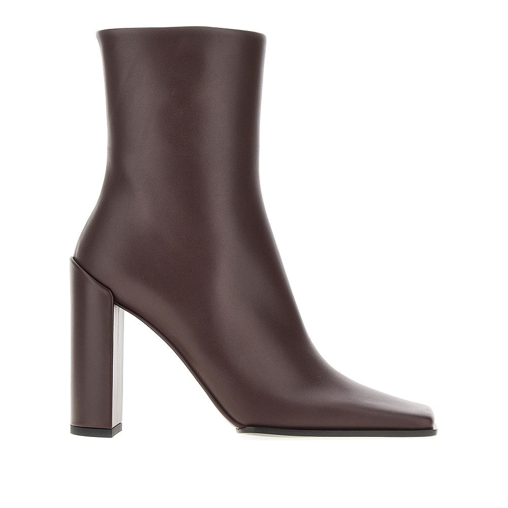 'Square' leather boots