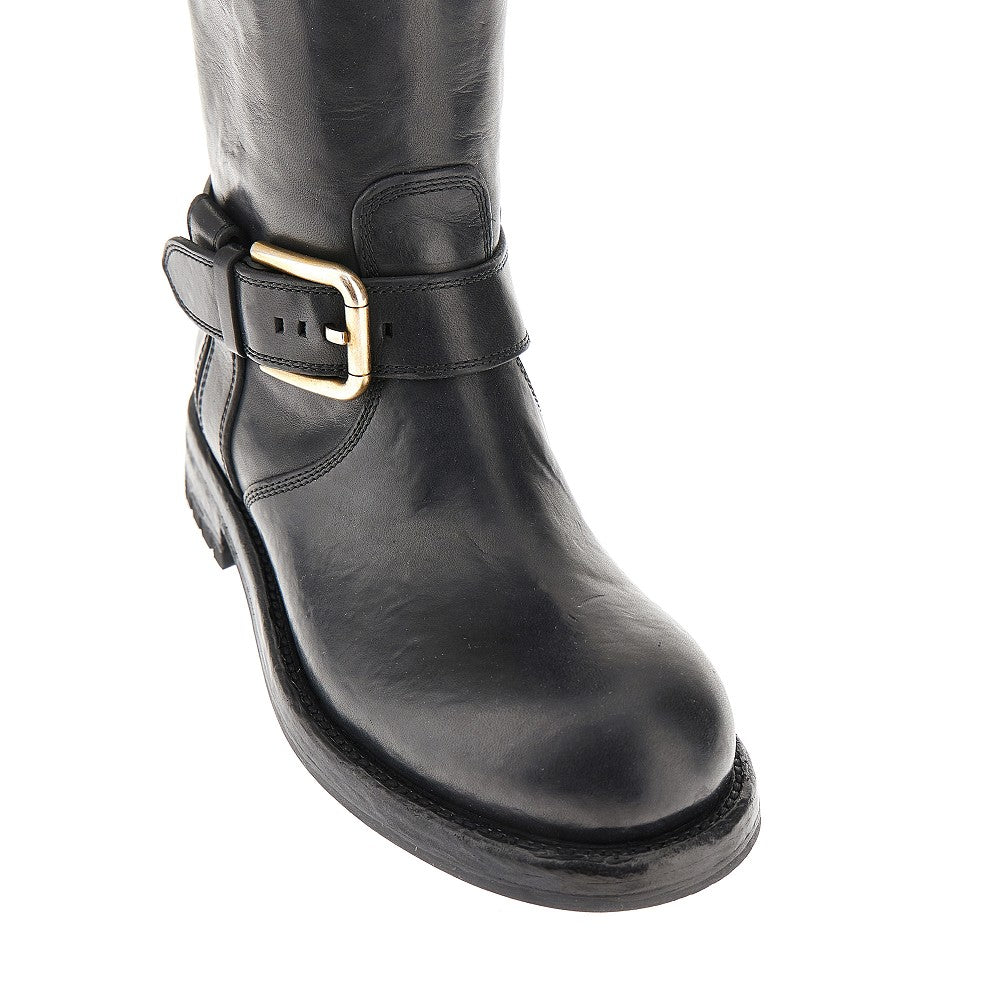 Stivali biker in pelle