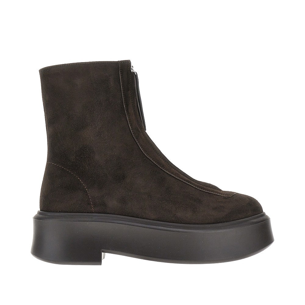 Suede leather Zipped boots