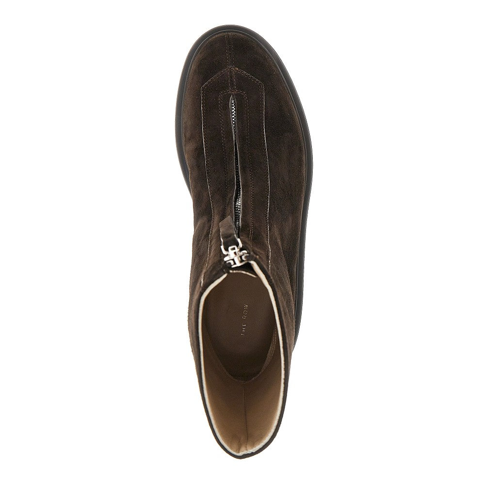 Suede leather Zipped boots