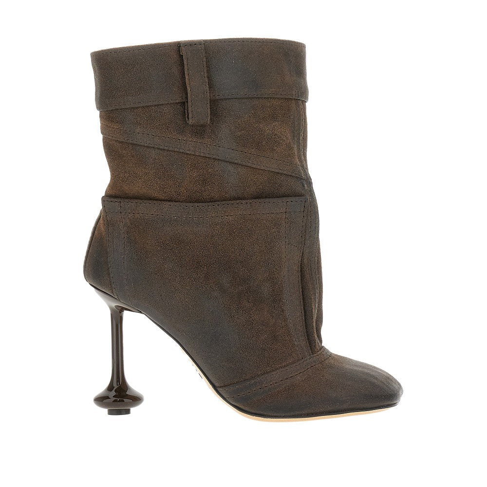 Waxed suede leather 'Toy' ankle boots