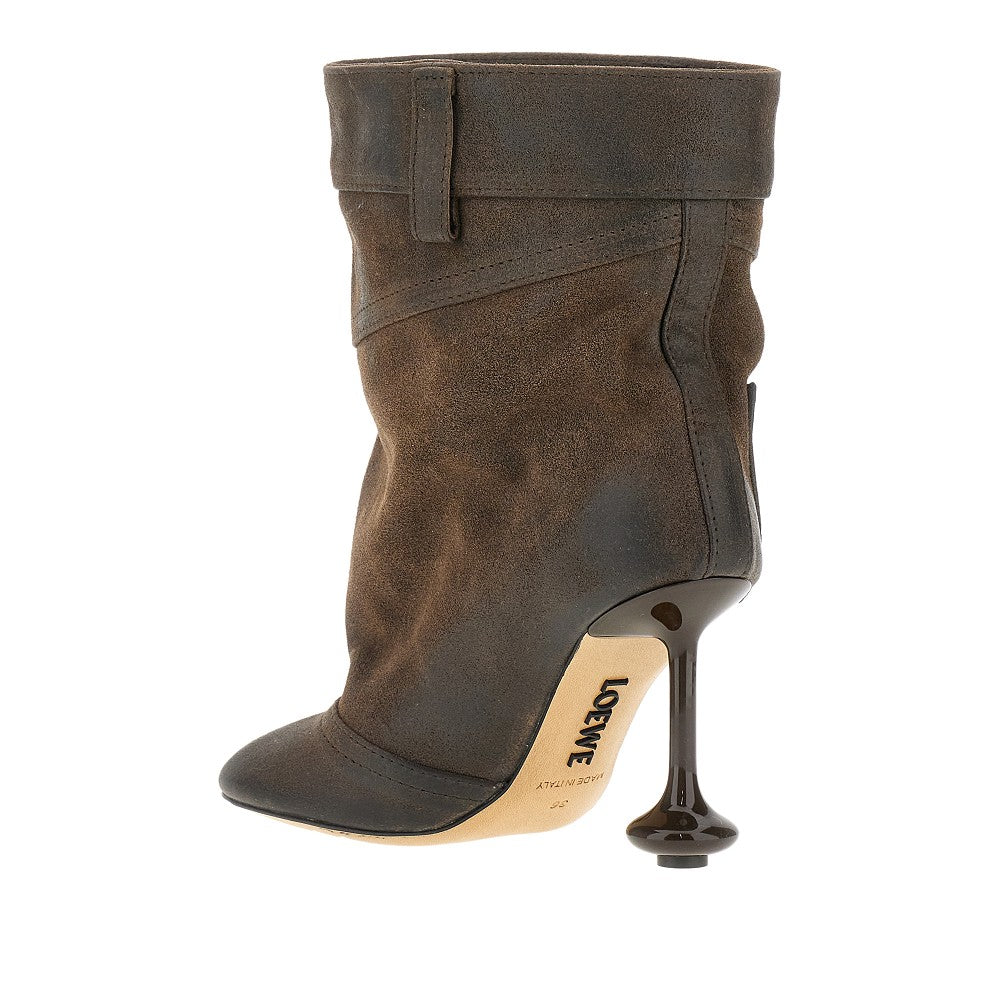 Waxed suede leather 'Toy' ankle boots