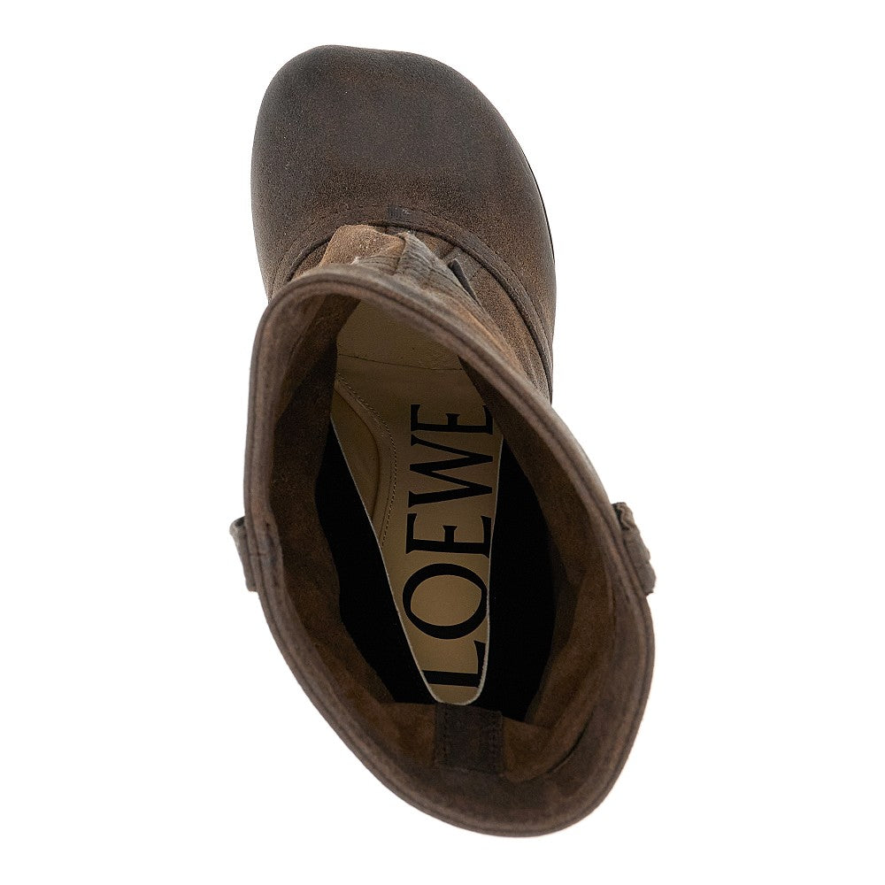 Waxed suede leather 'Toy' ankle boots
