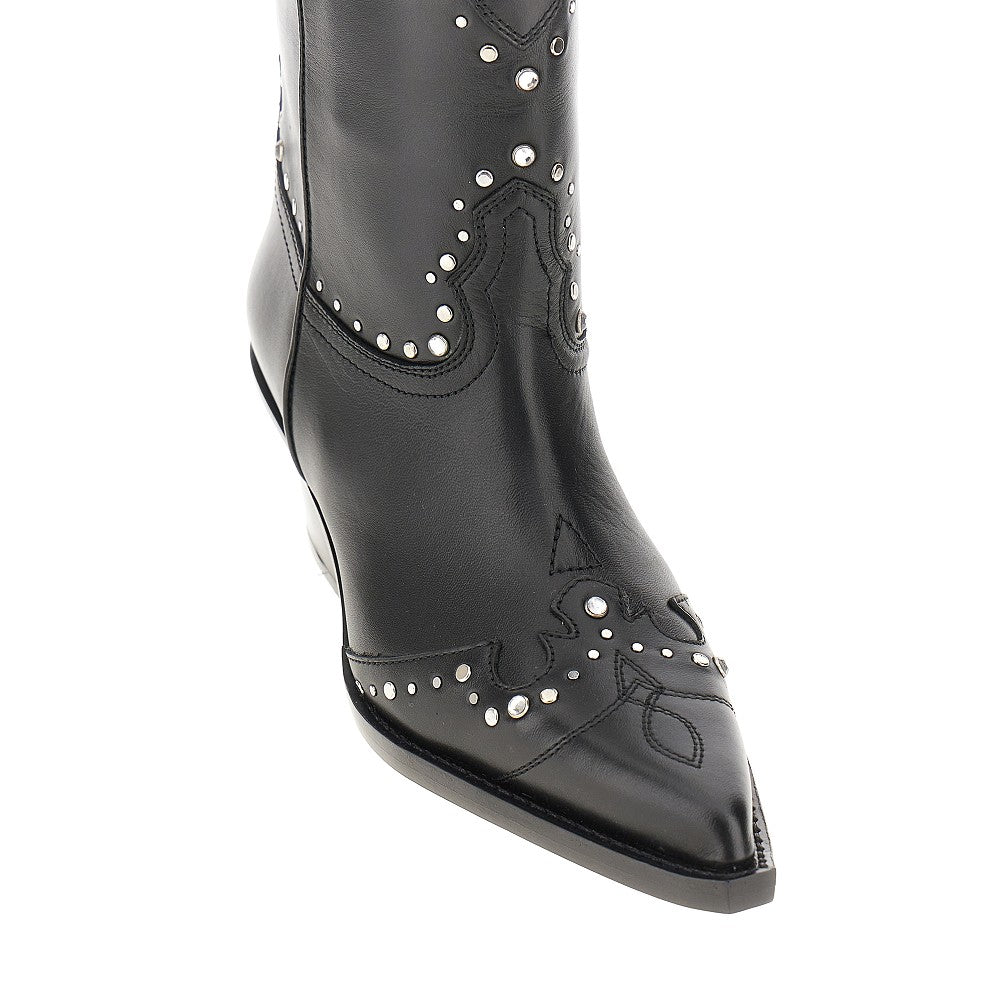 Stivali 'Janice' in pelle con borchie