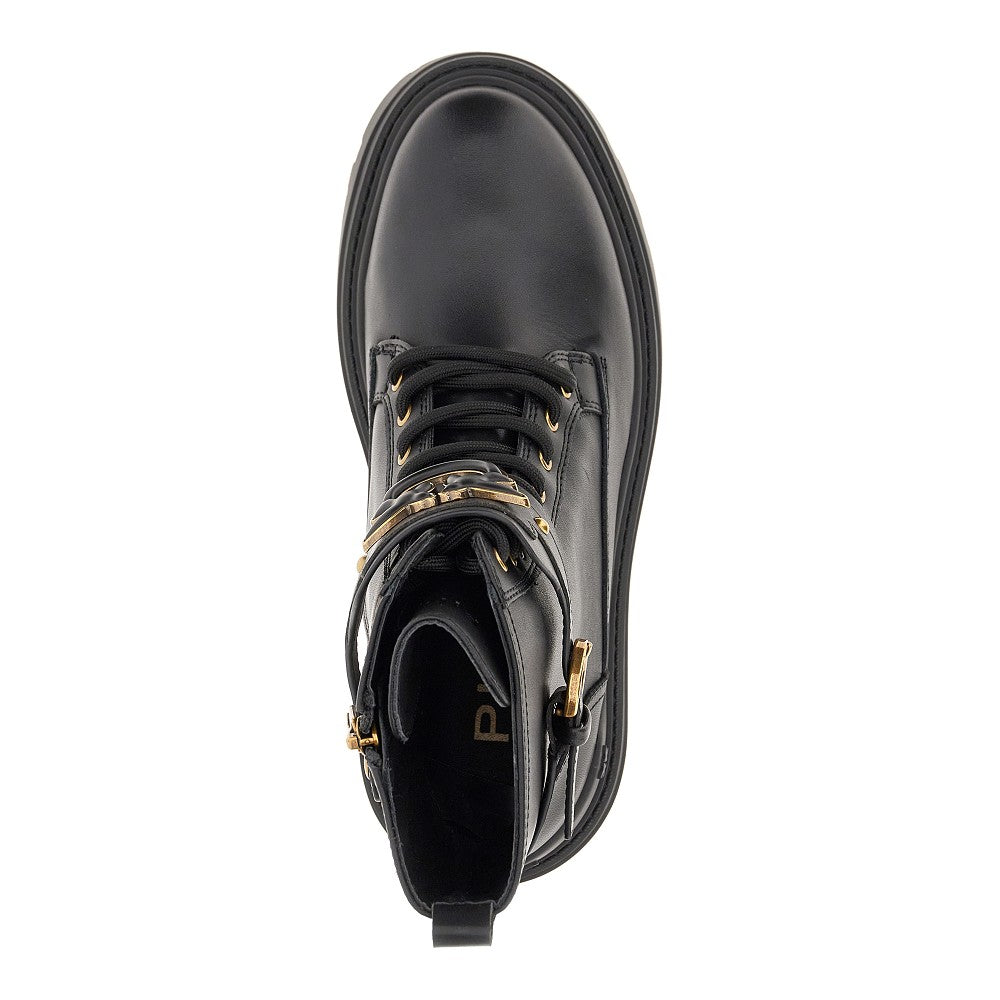 Combat boots in pelle 'Love Birds'