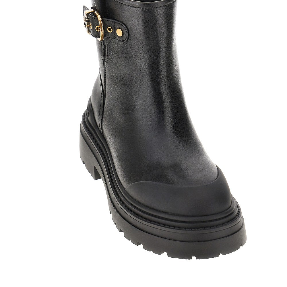 Leather ankle boots
