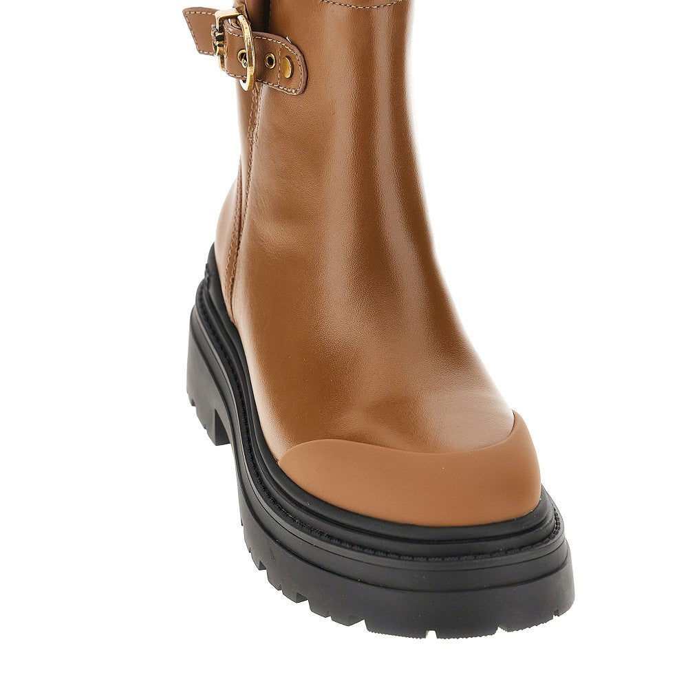 Leather ankle boots