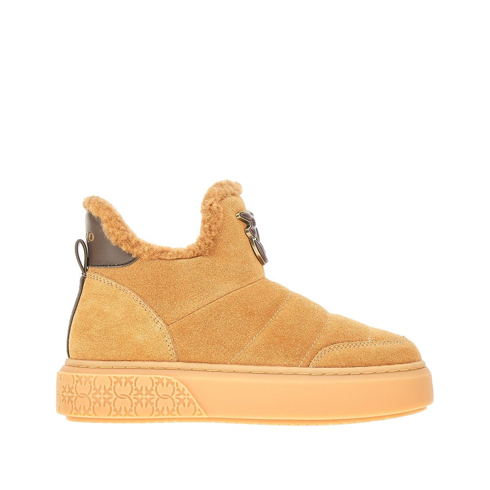 Stivaletti in suede e eco-pelliccia