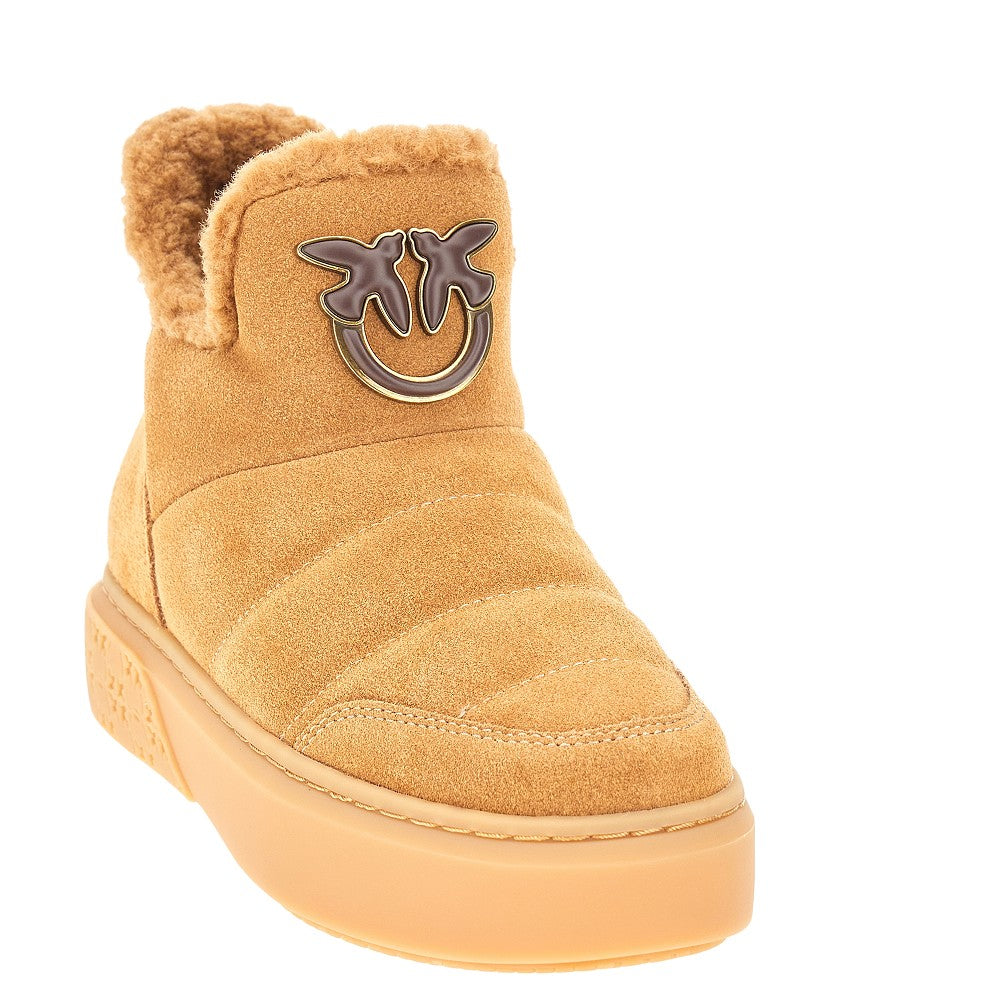 Stivaletti in suede e eco-pelliccia