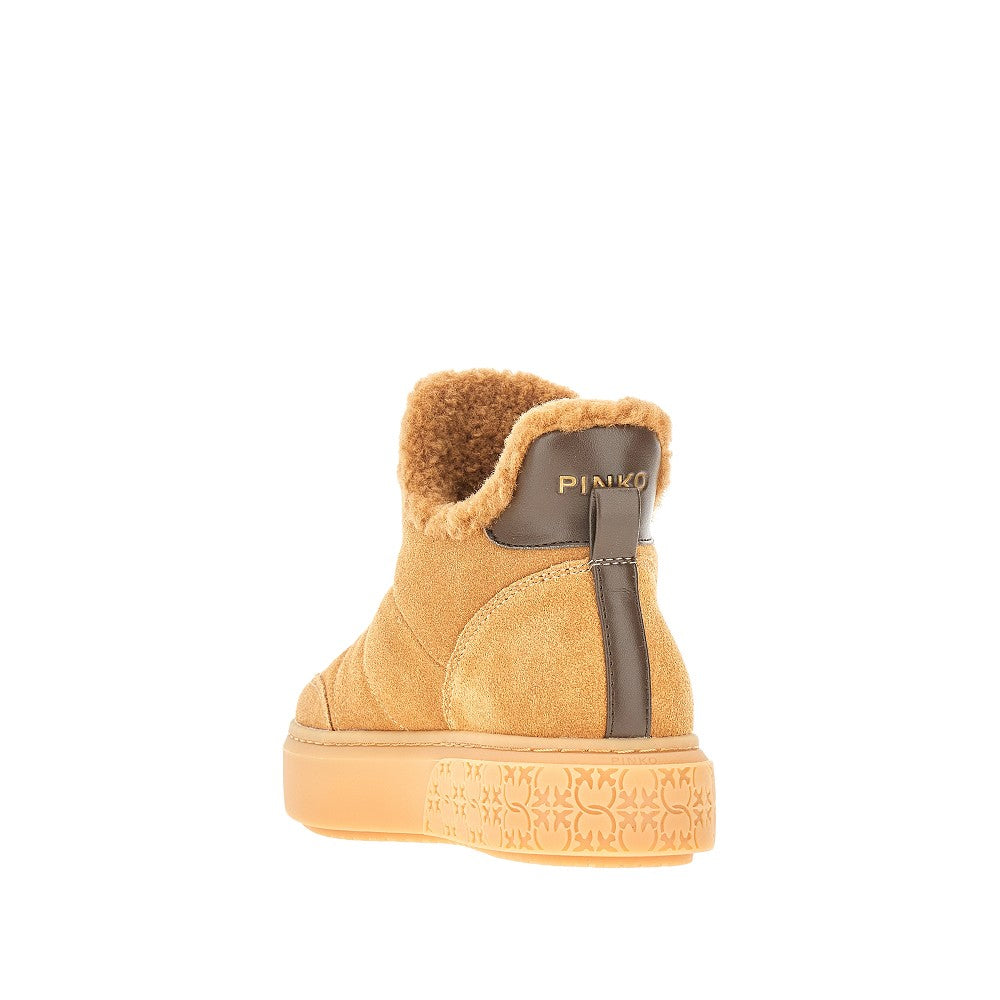 Stivaletti in suede e eco-pelliccia