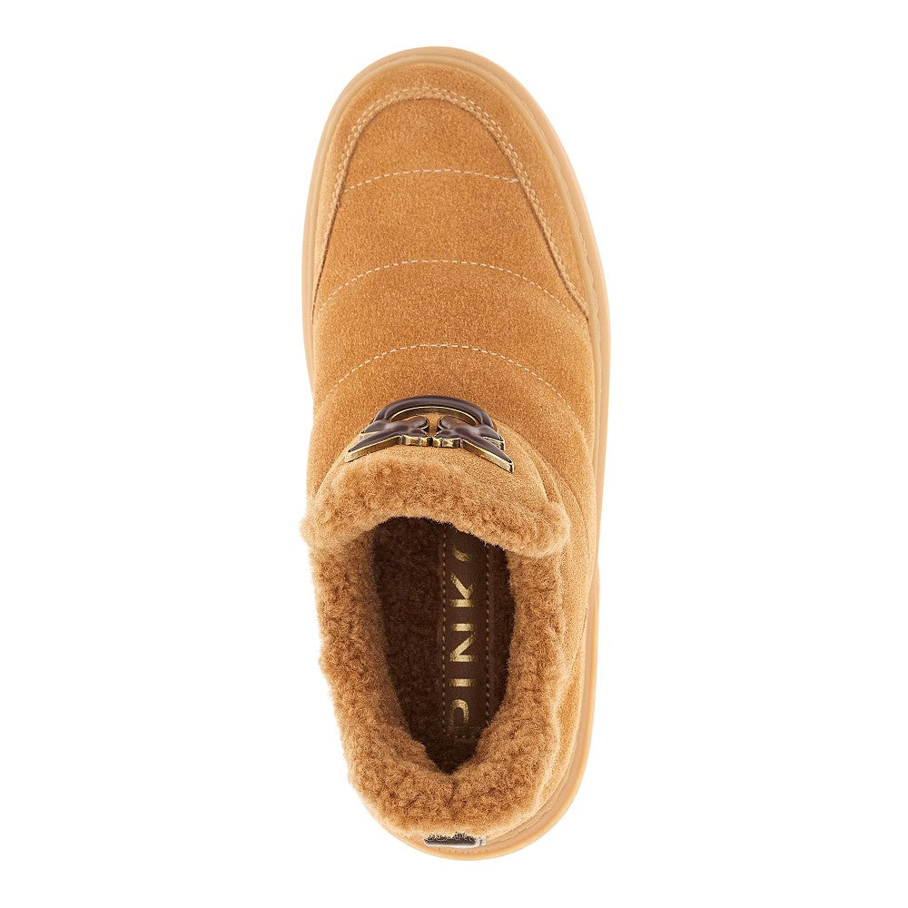 Stivaletti in suede e eco-pelliccia