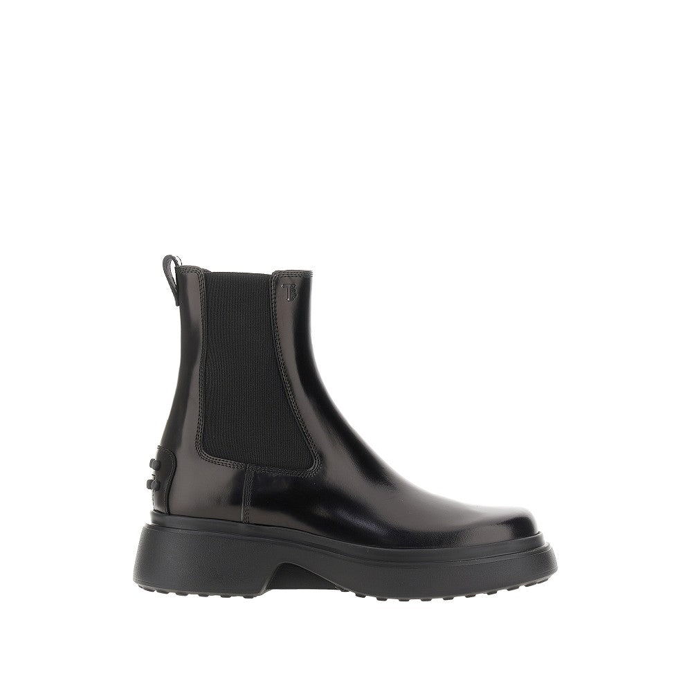 Brushed leather Chelsea boots