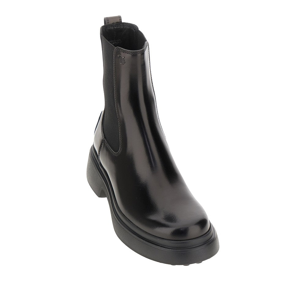 Brushed leather Chelsea boots