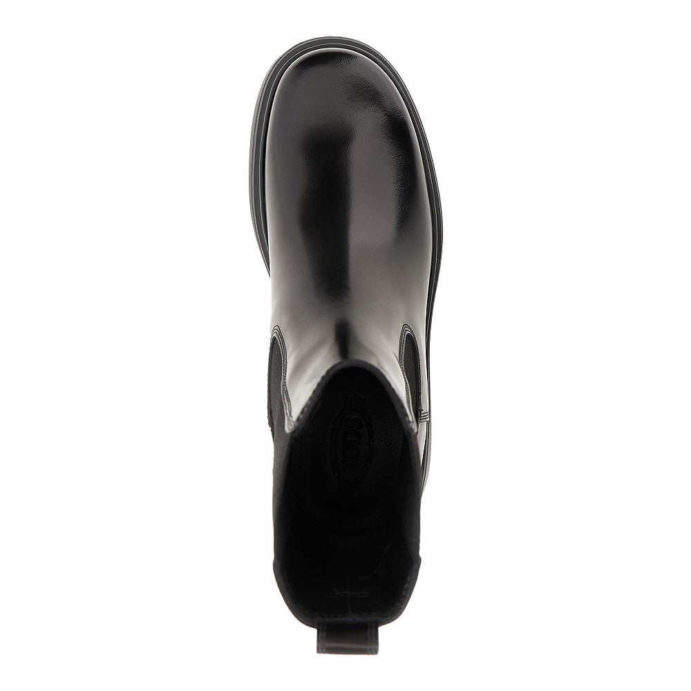 Brushed leather Chelsea boots