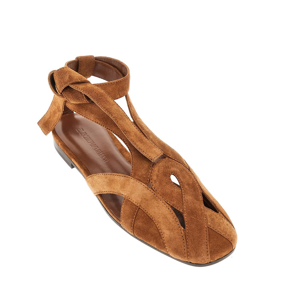 Sandali in pelle scamosciata