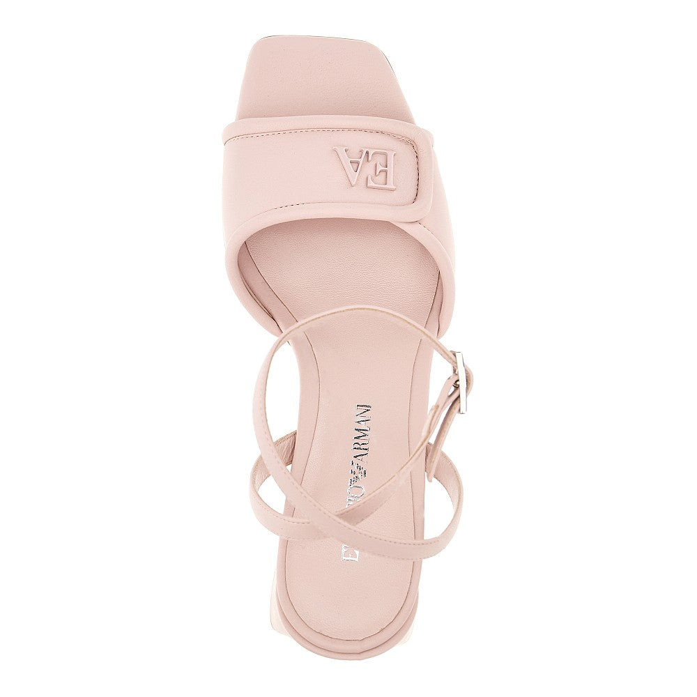 Sandali in nappa con logo EA