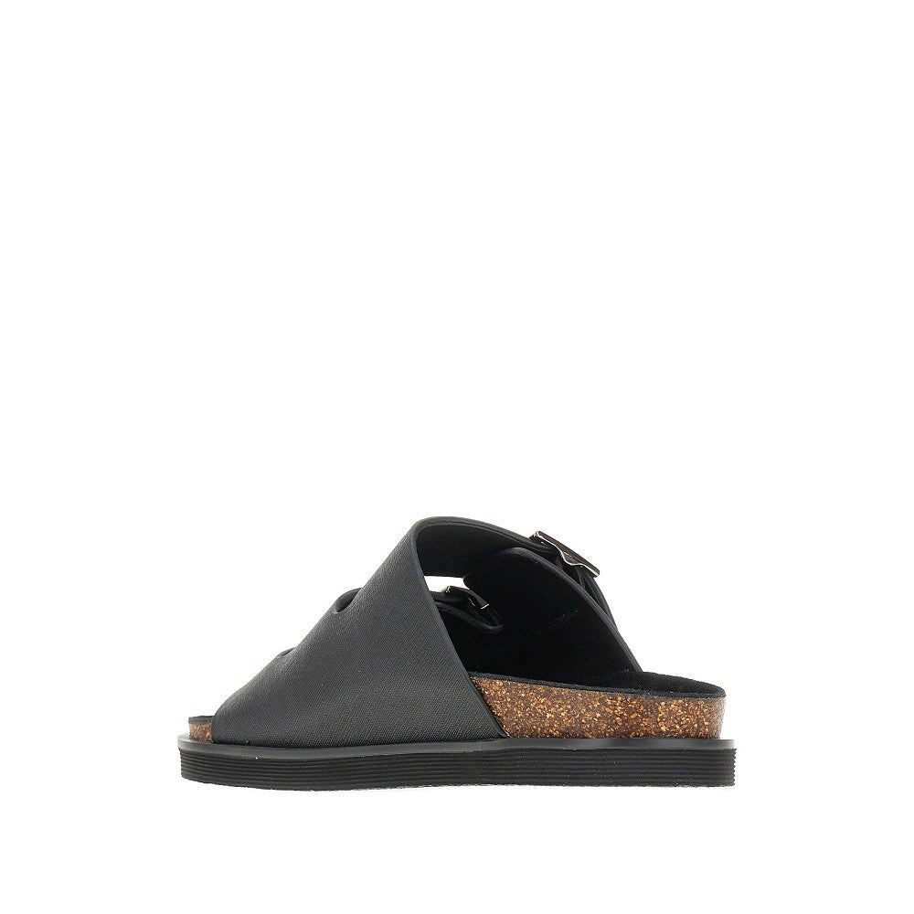 Sandali in pelle Saffiano