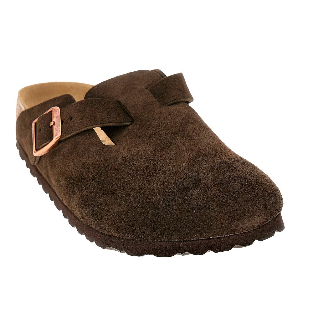 Suede leather 'Boston' sabot
