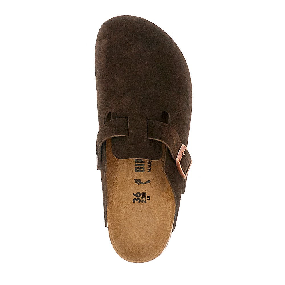Suede leather 'Boston' sabot
