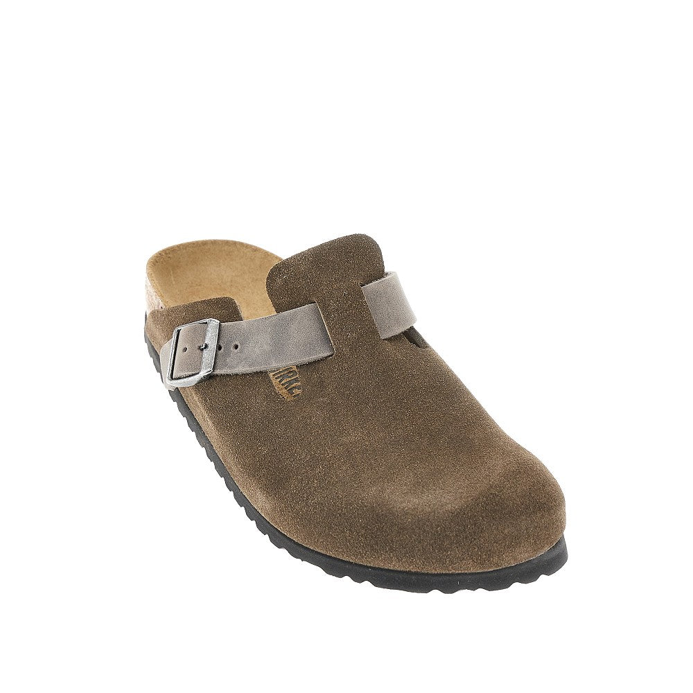 'Boston' suede leather sabot
