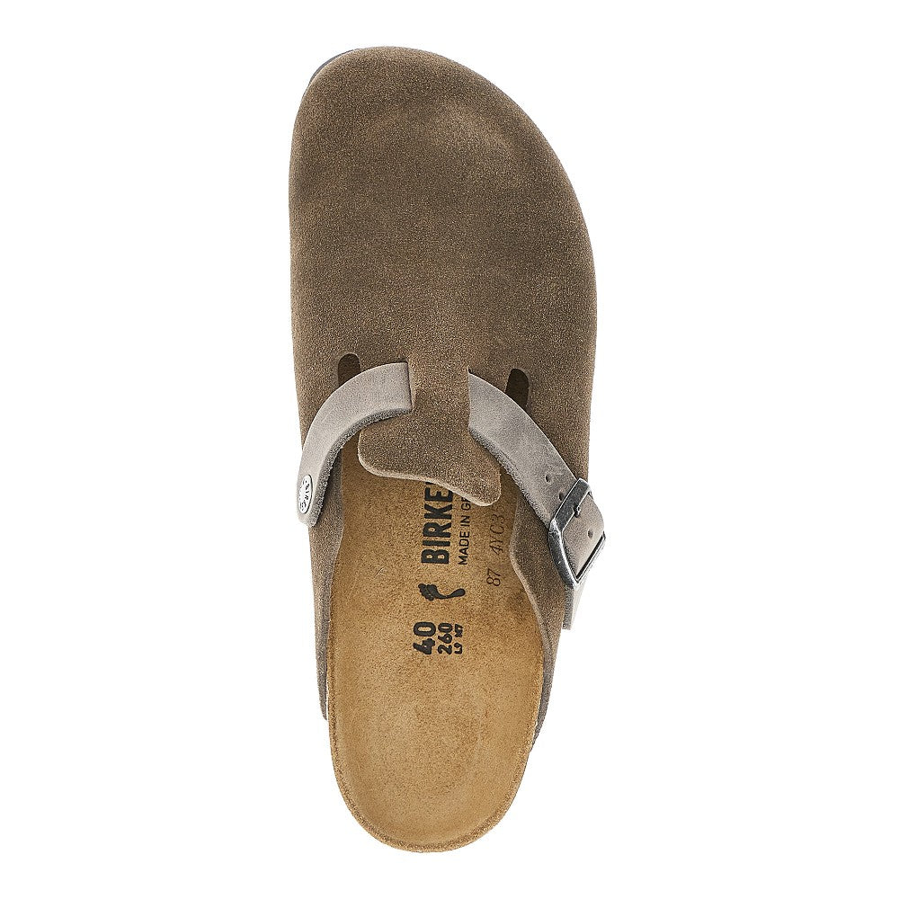 'Boston' suede leather sabot