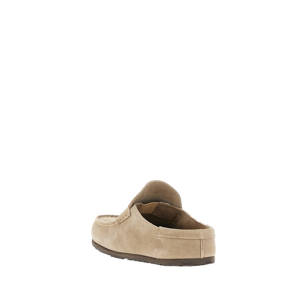 'Naples Wrapped' suede leather mules