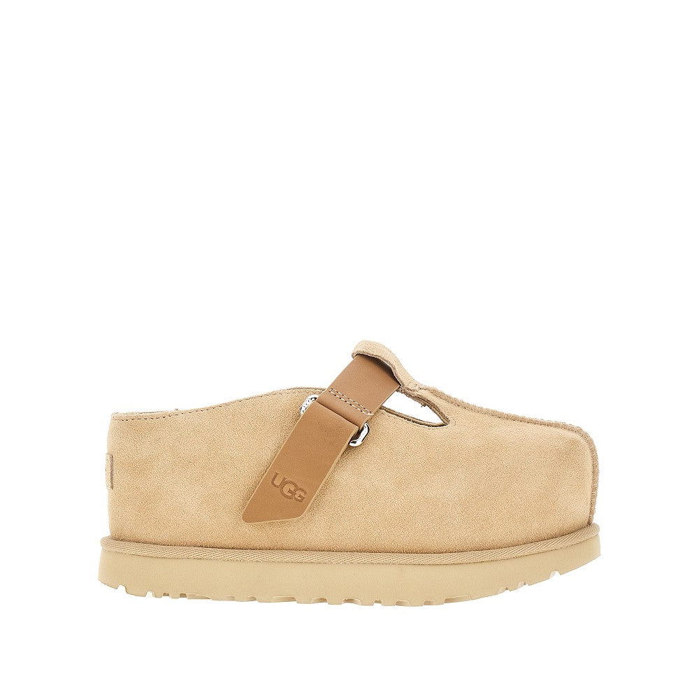 Suede leather 'Goldenstar Hi' clogs