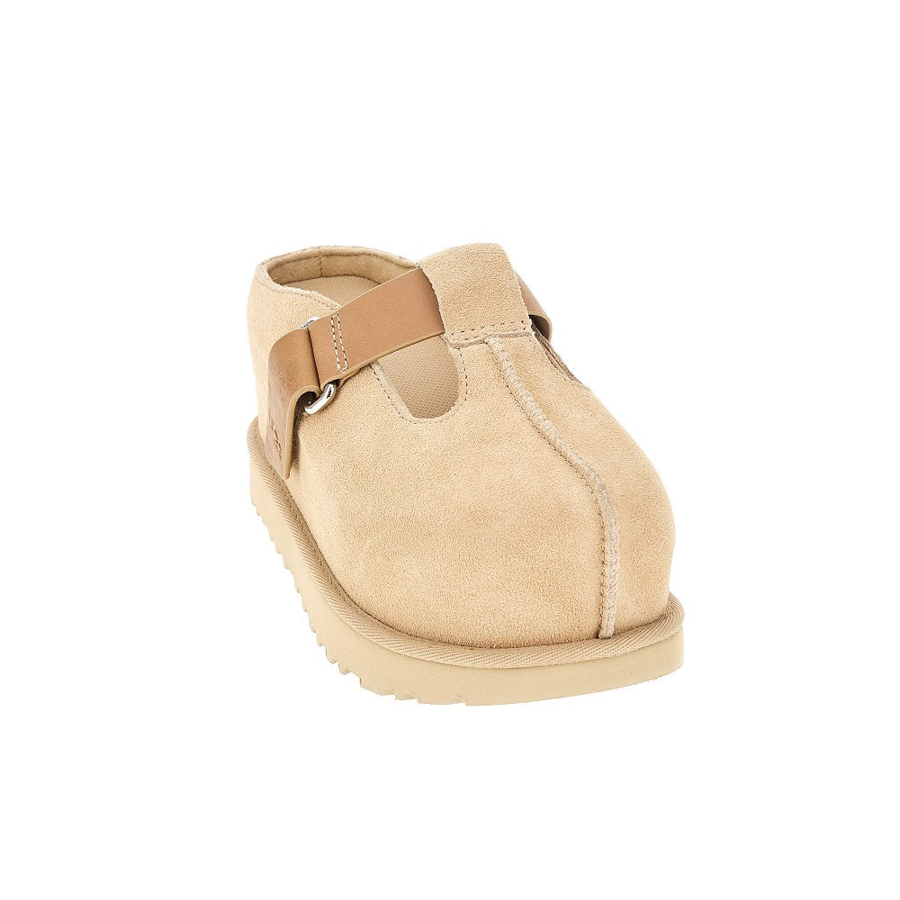 Suede leather 'Goldenstar Hi' clogs