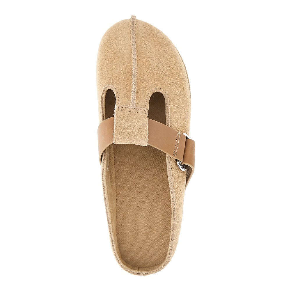Suede leather 'Goldenstar Hi' clogs