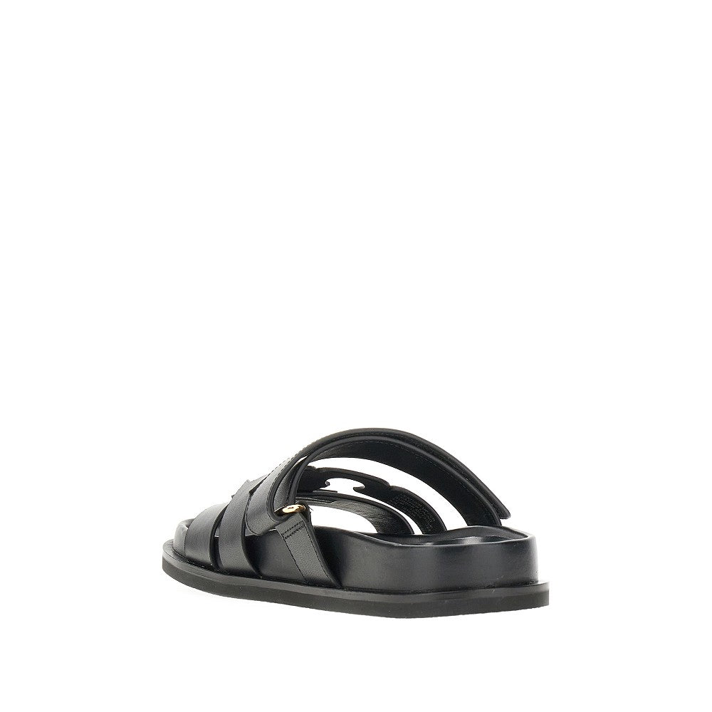 'Ines Sport' leather slides
