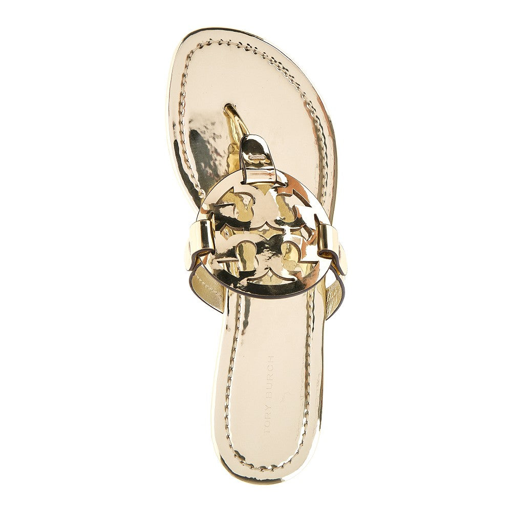 Metallized faux leather 'Miller' sandals