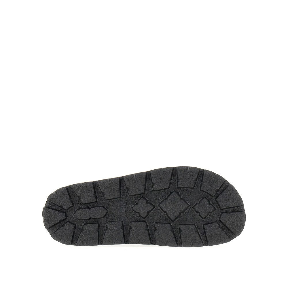 Padded nappa leather double-strap sandals