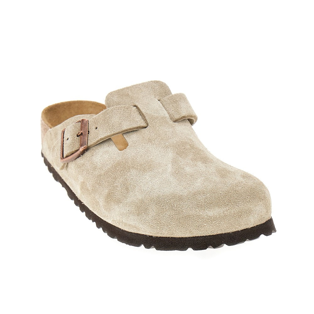 'Boston' suede leather sabot