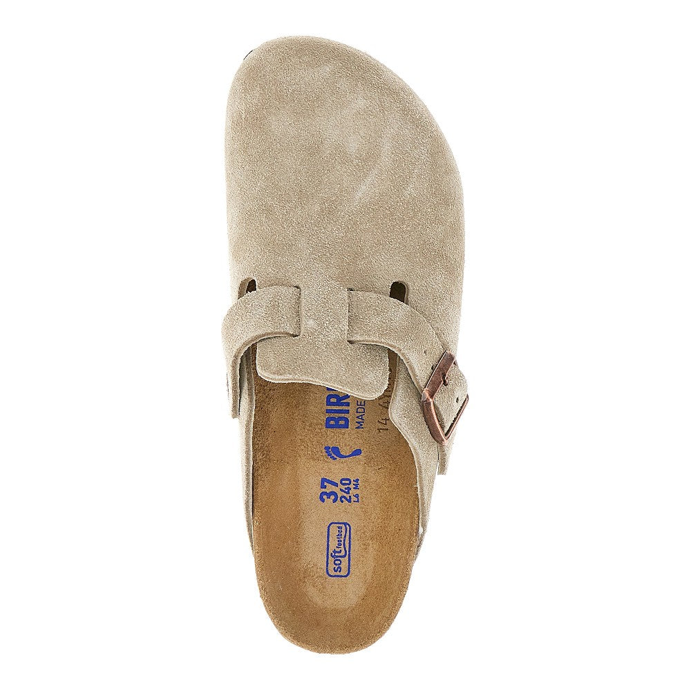 'Boston' suede leather sabot
