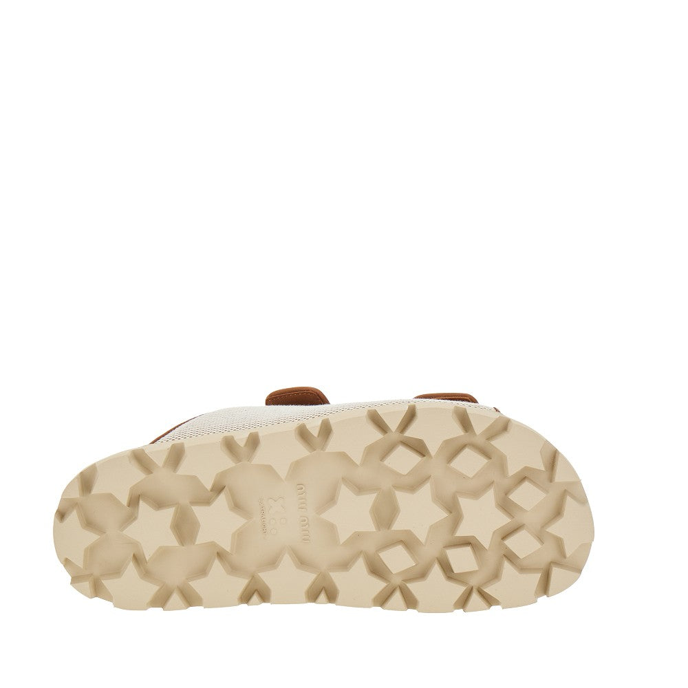 Canvas double-strap sandals