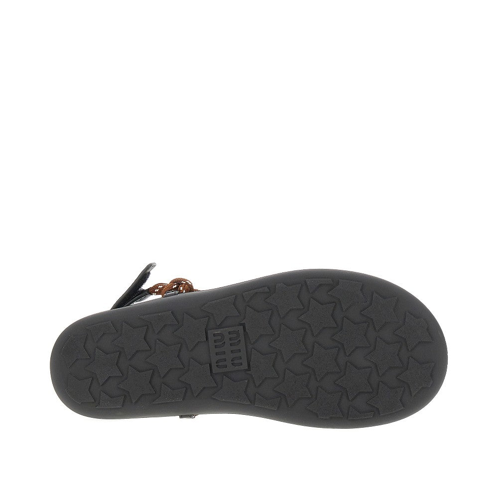 Cord and leather 'Riviere' sandals