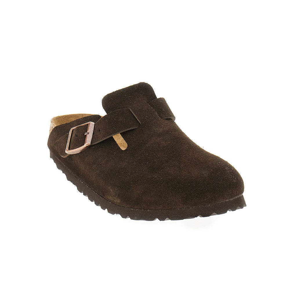 'Boston' suede leather sabot