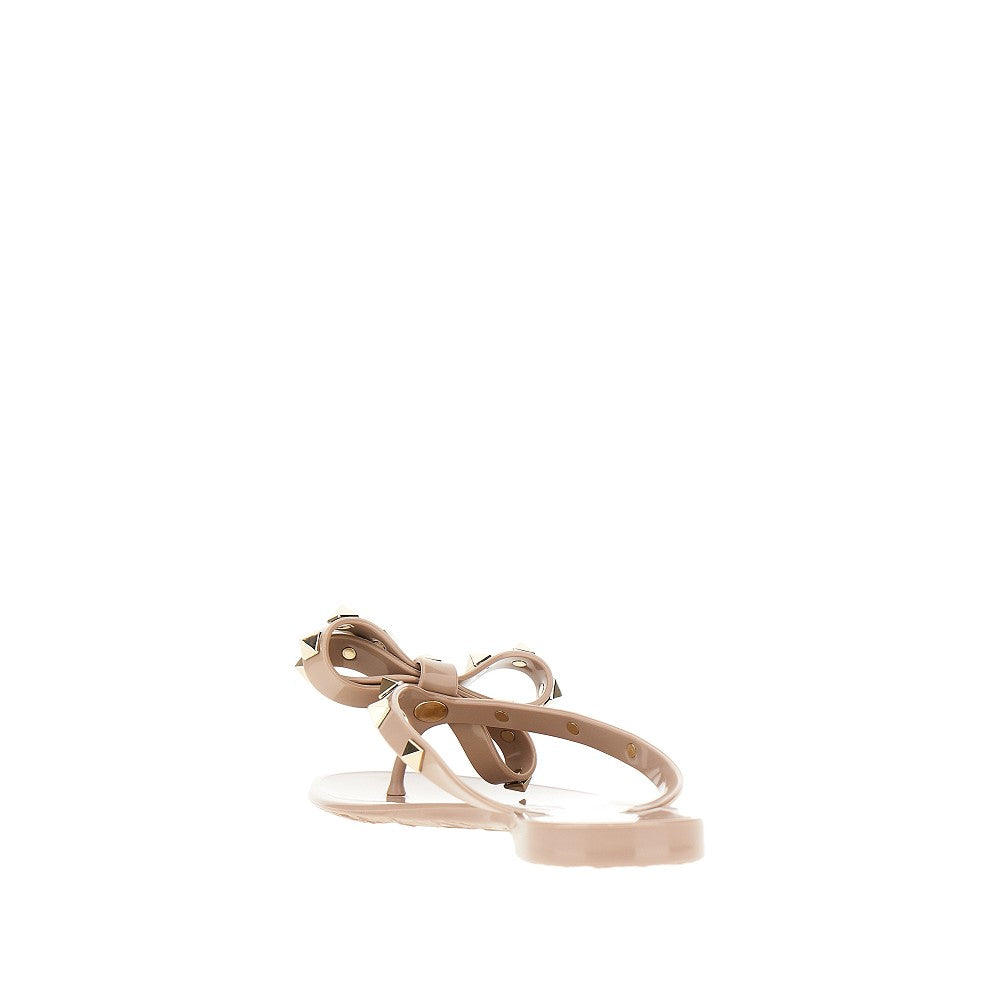 'Rockstud' rubber thong slides
