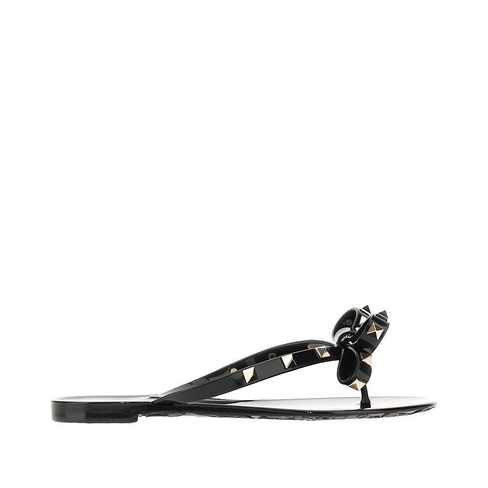 'Rockstud' rubber thong slides