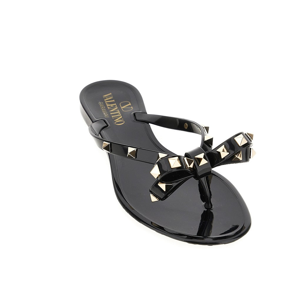 'Rockstud' rubber thong slides