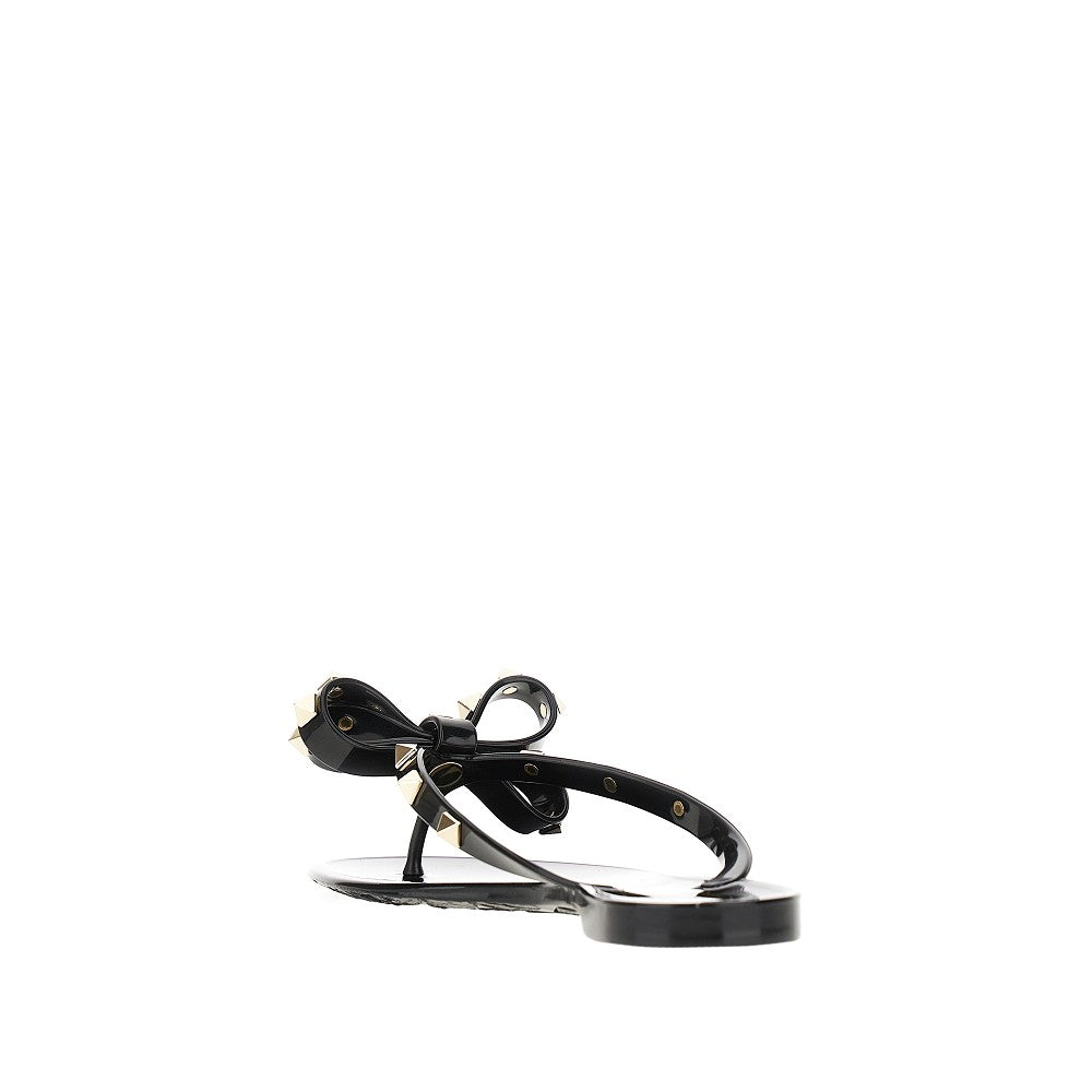 'Rockstud' rubber thong slides