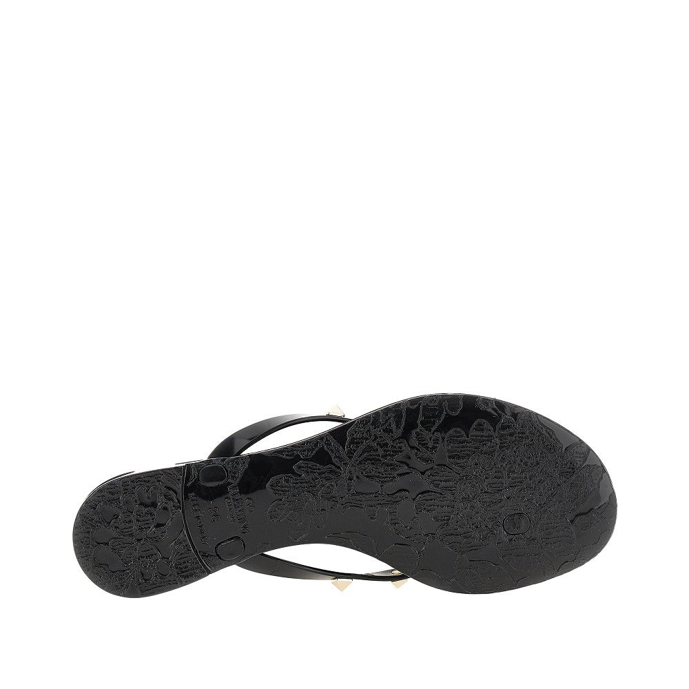 'Rockstud' rubber thong slides